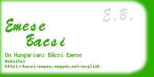 emese bacsi business card