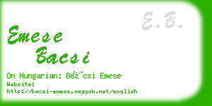 emese bacsi business card